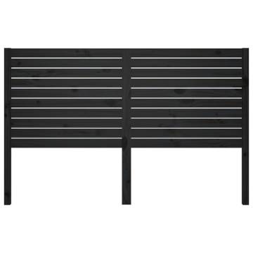 Stylish Black Pine Bed Headboard - 166x4x100 cm