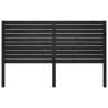 Stylish Black Pine Bed Headboard - 166x4x100 cm