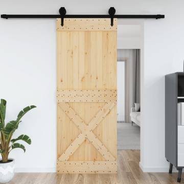 NARVIK Solid Wood Pine Door 90x210 cm - Hipomarket UK