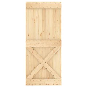 NARVIK Solid Wood Pine Door 90x210 cm - Hipomarket UK