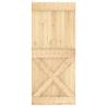 NARVIK Solid Wood Pine Door 90x210 cm - Hipomarket UK