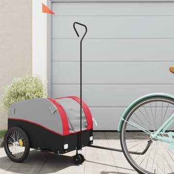 Durable Bike Trailer - Black and Red - 30 kg Capacity