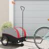 Bike Trailer Black and Red 30 kg Iron Colour red Size 52 x 123 x 53 cm 