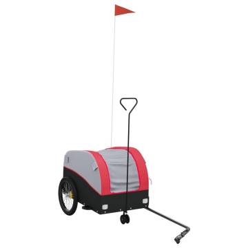 Durable Bike Trailer - Black and Red - 30 kg Capacity