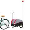 Durable Bike Trailer - Black and Red - 30 kg Capacity