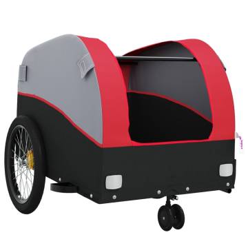 Durable Bike Trailer - Black and Red - 30 kg Capacity