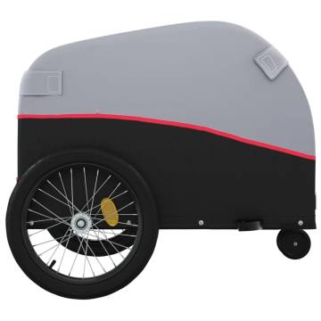 Durable Bike Trailer - Black and Red - 30 kg Capacity