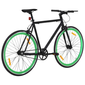 Fixed Gear Bike Black and Green 700c 51 cm | Hipo Market