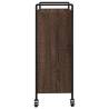 Stylish Brown Oak Kitchen Trolley - 70x30x82 cm