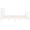 White Super King Size Bed Frame with Headboard | Solid Wood