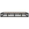 Stylish Black Bed Frame 140x200 cm - Solid Pine Wood