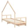 Kids Bed Frame with Drawers - Solid Pine 80x200 cm | HipoMarket