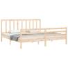 Solid Wood Super King Size Bed Frame with Headboard