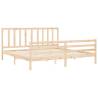 Solid Wood Super King Size Bed Frame with Headboard