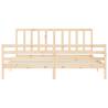 Solid Wood Super King Size Bed Frame with Headboard