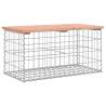 Garden Bench Gabion Design - Solid Douglas Wood 83x44x42 cm