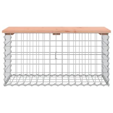 Garden Bench Gabion Design - Solid Douglas Wood 83x44x42 cm