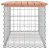 Garden Bench Gabion Design - Solid Douglas Wood 83x44x42 cm