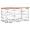 Garden Bench Gabion Design - Solid Douglas Wood 83x44x42 cm