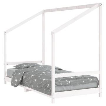 Kids Bed Frame White 90x190 cm Solid Wood Pine | HipoMarket