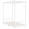 Kids Bed Frame White 90x200 cm Solid Pine - Safety & Style