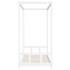 Kids Bed Frame White 90x200 cm Solid Pine - Safety & Style