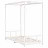 Kids Bed Frame White 90x200 cm Solid Pine - Safety & Style