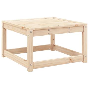 Garden Footstool with Cushions - Solid Pine Wood | HipoMarket