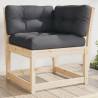 Garden Sofa Corner with Cushions - Solid Pine Wood | HipoMarket