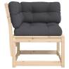 Garden Sofa Corner with Cushions - Solid Pine Wood | HipoMarket