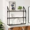 3-Tier Wall Shelf Grey Sonoma 80x21x78.5 cm Engineered Wood Colour grey sonoma Size 80 x 21 x 78.5 cm Quantity in Package 1 Number of Pieces 