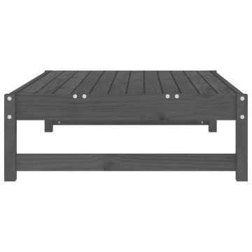 Garden Footstool Grey 120x80 cm Solid Wood Pine | HipoMarket