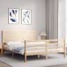 Solid Wood King Size Bed Frame with Headboard | HipoMarket