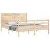 Solid Wood King Size Bed Frame with Headboard | HipoMarket