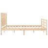 Solid Wood King Size Bed Frame with Headboard | HipoMarket