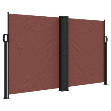 Retractable Side Awning Brown 140x1200 cm - Stylish Privacy Screen