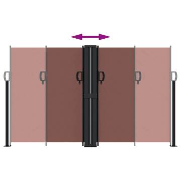 Retractable Side Awning Brown 140x1200 cm - Stylish Privacy Screen