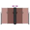 Retractable Side Awning Brown 140x1200 cm - Stylish Privacy Screen