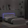 Stylish Bed Frame with LED Headboard - Double 135x190 cm