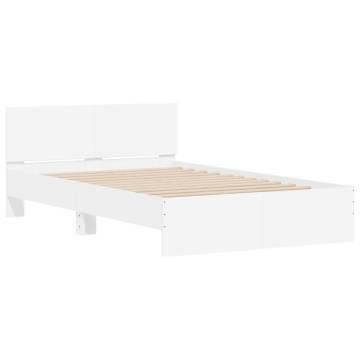 Stylish Bed Frame with LED Headboard - Double 135x190 cm