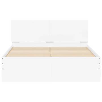 Stylish Bed Frame with LED Headboard - Double 135x190 cm