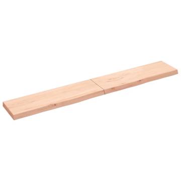 Wall Shelf 200x30x(2-6) cm Untreated Oak | Hipo Market