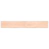 Wall Shelf 220x30 cm - Untreated Solid Oak Wood Storage Solution