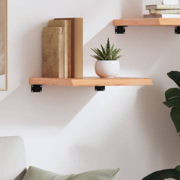 Light Brown Wall Shelf - Solid Oak Wood 40x40 cm | HiPoMarket