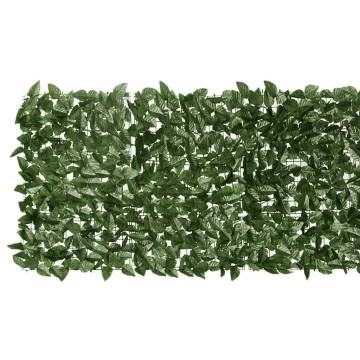 Dark Green Leaves Balcony Screen - 400x75 cm | HipoMarket