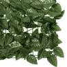 Dark Green Leaves Balcony Screen - 400x75 cm | HipoMarket