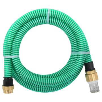 Suction Hose with Brass Connectors Green 1.1" 7m PVC - HipoMarket