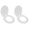 Toilet Seats with Lids 2 pcs MDF White Quantity in Package 2 Design plain white Soft close no 