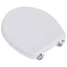 Toilet Seats with Lids - 2 pcs MDF White | HIPO Market