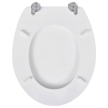 Toilet Seats with Lids - 2 pcs MDF White | HIPO Market